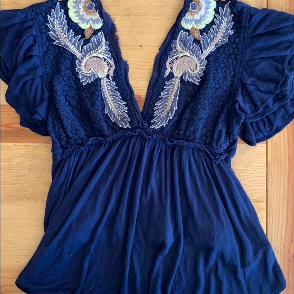 Free people embroidered blouse